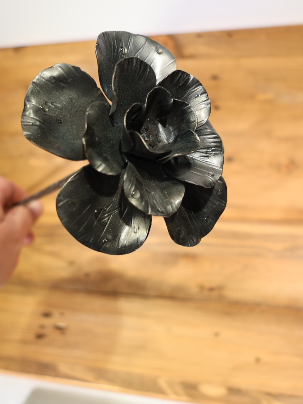 Handmade Iron ROSES Forged By Blacksmith Steel Metal Rose Flower Welded